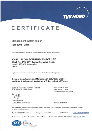 ISO 9001:2015 Certificate